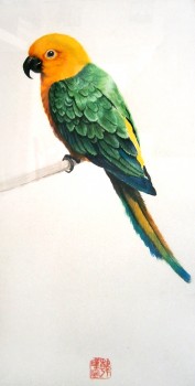 Papagei — 17x36cm Aquarell auf Papier 2013
