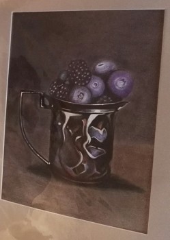 Lila Beeren (Konzept) — 30x40cm Pastell auf Papier 2016