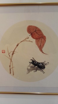 Krabbeln 6 — ∅25cm Tinte auf Reispapier 2019