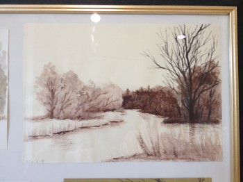An der Aller — 24x17cm Aquarellstift auf Papier 2016
