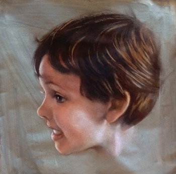 Junge (1) [verkauft] — 0x0cm Pastell auf Kraftpapier 2015