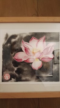 Lotus 2 — 12x10cm Tinte auf Reispapier 2018