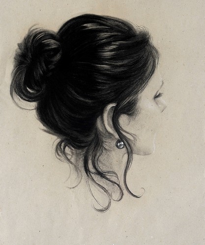 Haare [nicht zu verkaufen] — 35x41cm Kohle auf Kraftpapier 2010