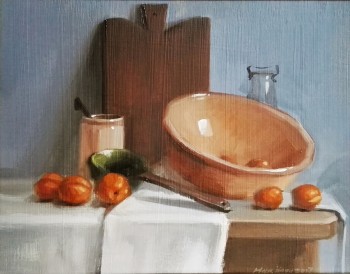 Küchenecke — 25x19cm Öl auf Holz 2017