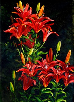 Blumen — 34x47cm Öl auf Leinwand 2010