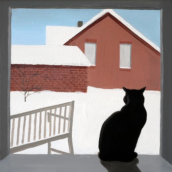 Katzenleben Serie (1) [verkauft] — 30x30cm Acryl auf Leinwand 2010