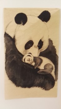Pandas 3 — 45x75cm Tinte auf Reispapier 2019