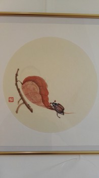 Krabbeln 4 — ∅25cm Tinte auf Reispapier 2019