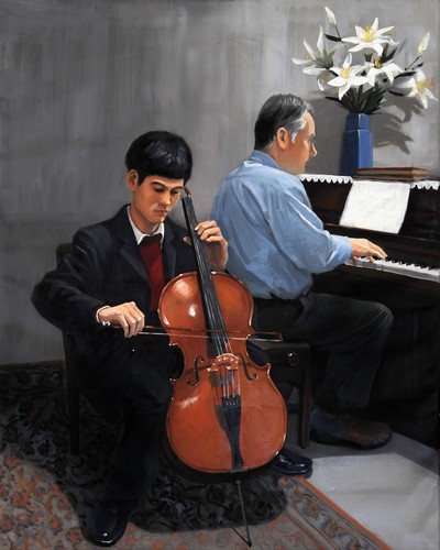 Eine Musikerfamilie [verkauft] — 80x100cm Öl auf Leinwand 2011