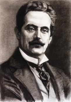 Giacomo Puccini — 21x29cm Kohle auf Papier 2010