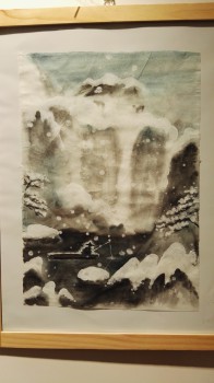 Im Schnee — 23x32cm Tinte auf Reispapier 2018