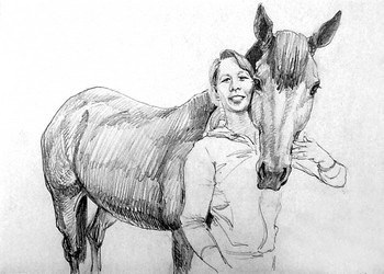 Die Liebe zu Pferden (2) — 21x15cm Bleistift auf Papier 2010