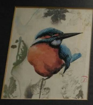Eisvogel — 13x15cm Aquarell auf Papier mit botanischer Farbe 2016