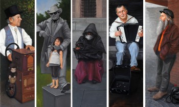 Gaukler Serie — 35x110cm Öl auf Leinwand 2011