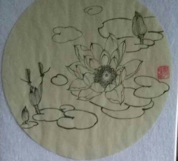 Lotus — ∅27cm Tinte auf Papier 2016
