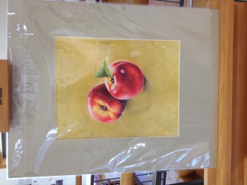 Pfirsiche — 29x41cm Buntstift auf Papier 2016