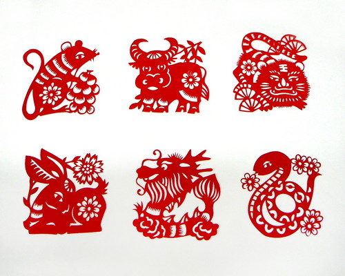 Div. Scherenschnitte: Chinesische Motive — 0x0cm Papier 2011