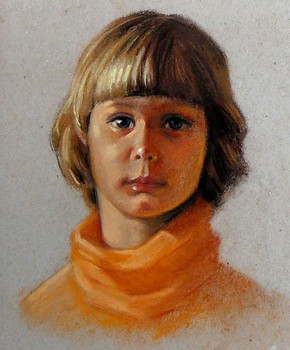Ein junger Thomas — 17x23cm Pastell auf Papier 2010