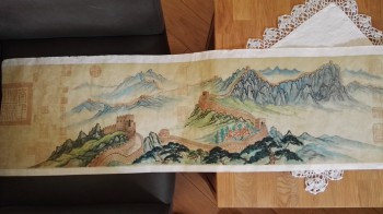 Berg LiuPan — 200x30cm Tinte auf Reispapier 2018