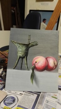 Chinesischer Wein — 19x25cm Öl auf Holz 2017